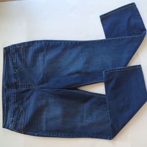 Style & Co. Straight Leg Distressed Whiskering Jeans XL Blue